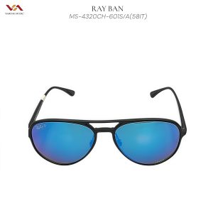 Mắt Kính Ray-Ban MS-4320CH-601S/A(58IT) – Gọng Đen Mờ, Tròng Chromance Xanh Gương