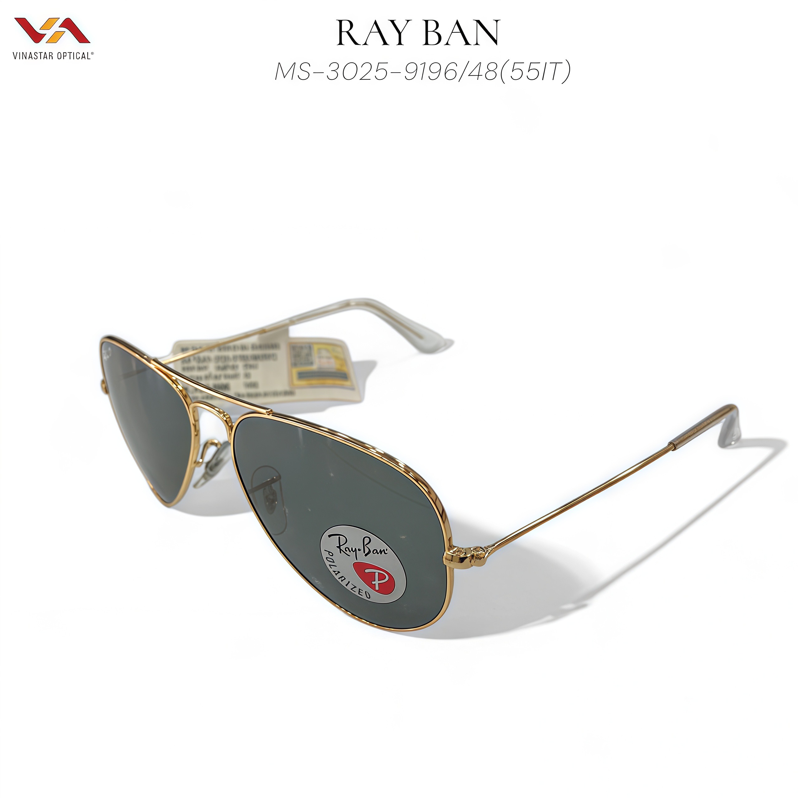 Mắt Kính Ray-Ban MS-3025-9196/48(55IT) – Huyền Thoại Aviator Polarized - Ảnh 2