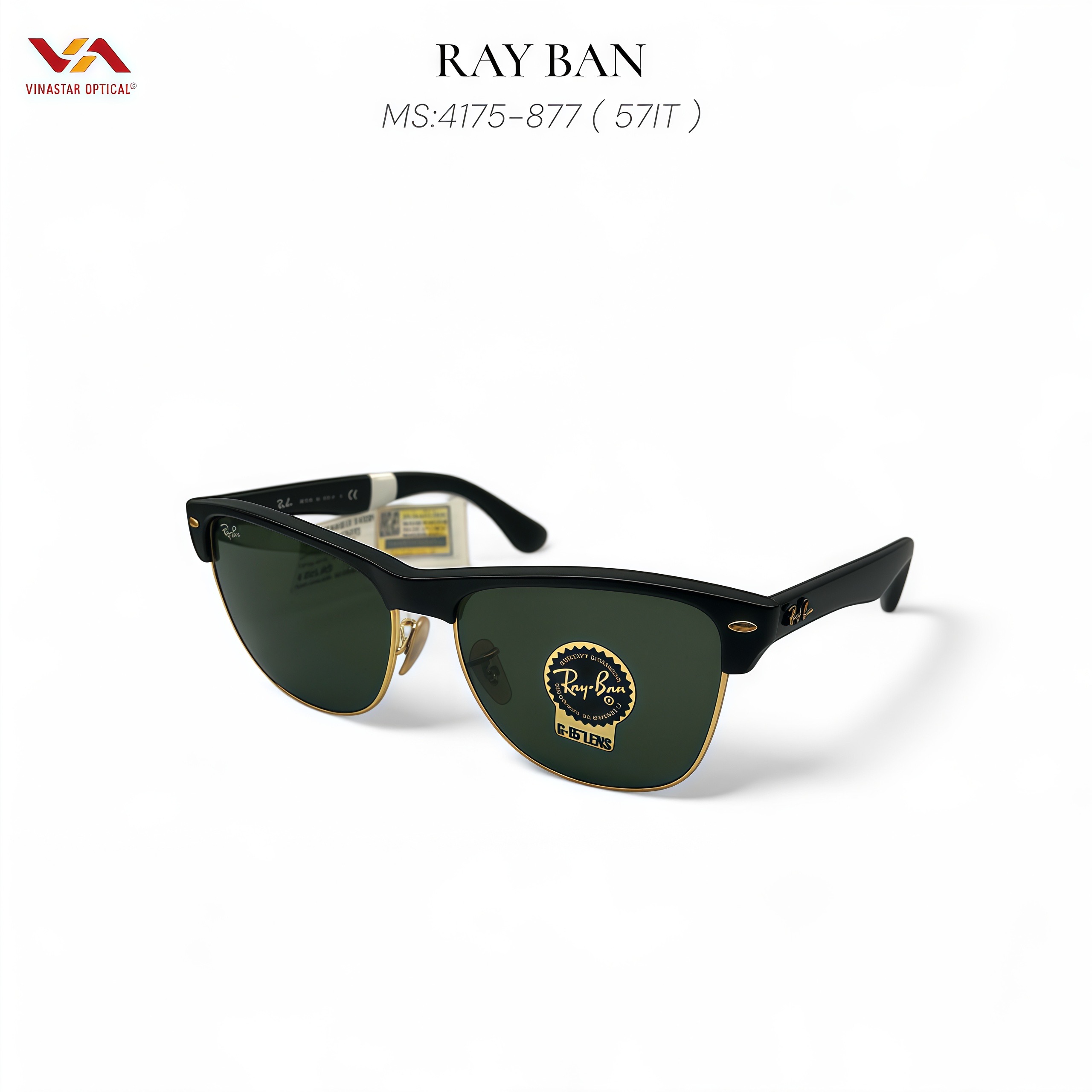 Kính Mát Ray-Ban Clubmaster 4175-877 (57IT) | Clubmaster Oversized - Ảnh 2