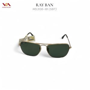 Kính Râm Ray-Ban Side Street 3136 - Vàng Gold/G-15 Kính Râm Vuông Cá Tính, Chống UV Tối Ưu