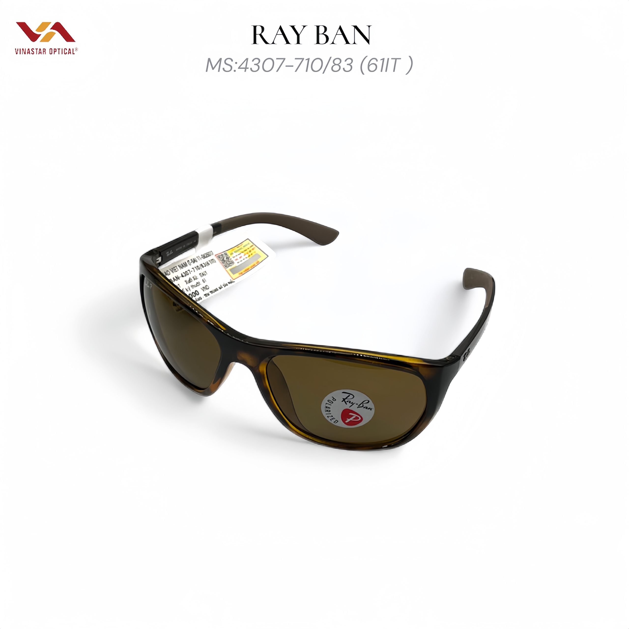 Kính Mát Ray-Ban 4307-710/83 (Polarized) - Tròng Nâu Phân Cực Cho Người Lái Xe - Ảnh 2