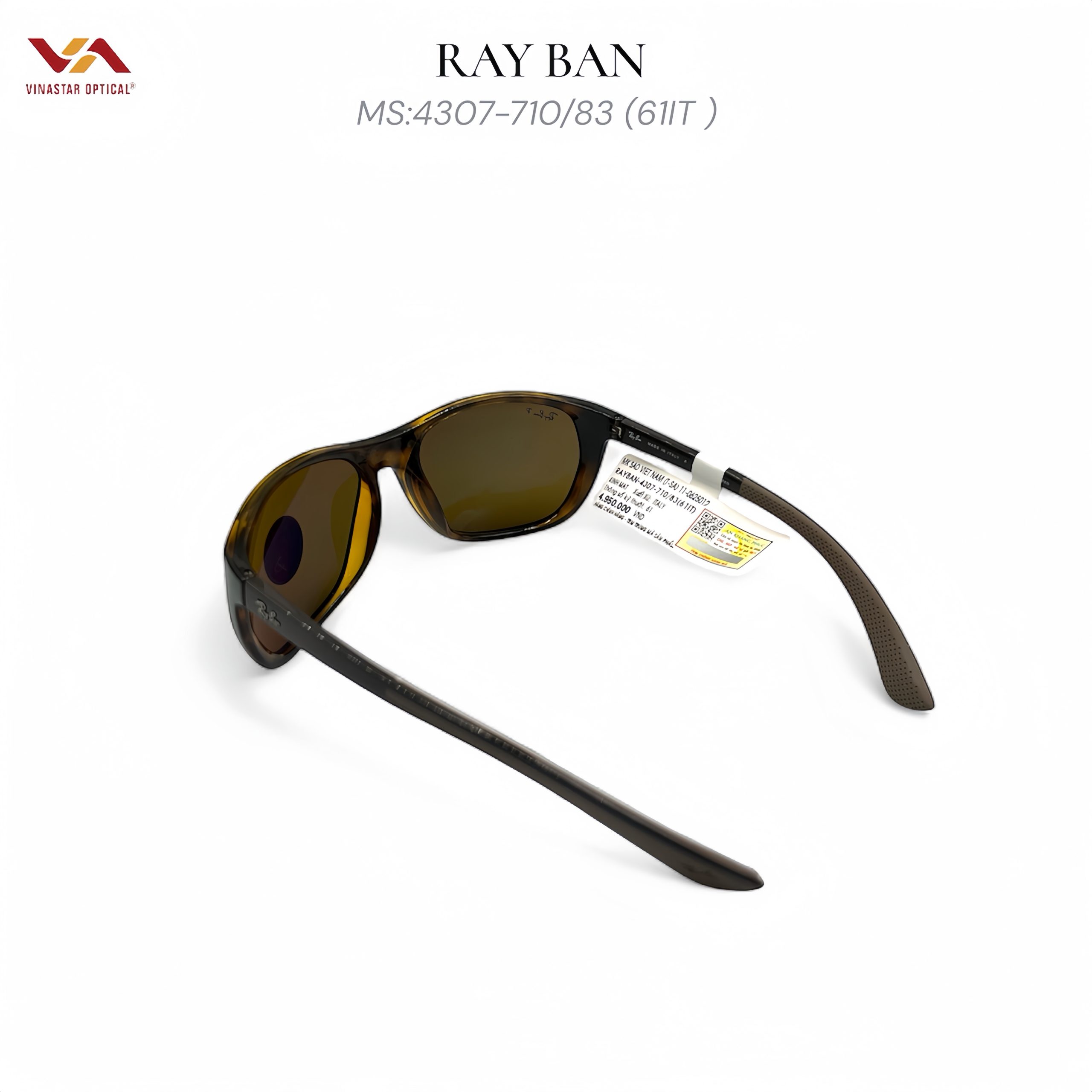 Kính Mát Ray-Ban 4307-710/83 (Polarized) - Tròng Nâu Phân Cực Cho Người Lái Xe - Ảnh 3