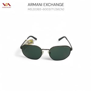 Kính Mát Armani Exchange 2036S - Gọng Kim Loại Đen Mờ, Tròng Xanh Rêu Cổ Điển