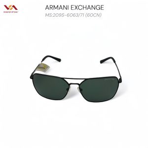 Kính Mát Armani Exchange Aviator 209S - Gọng Đen Mờ, Tròng Xanh Rêu Classic