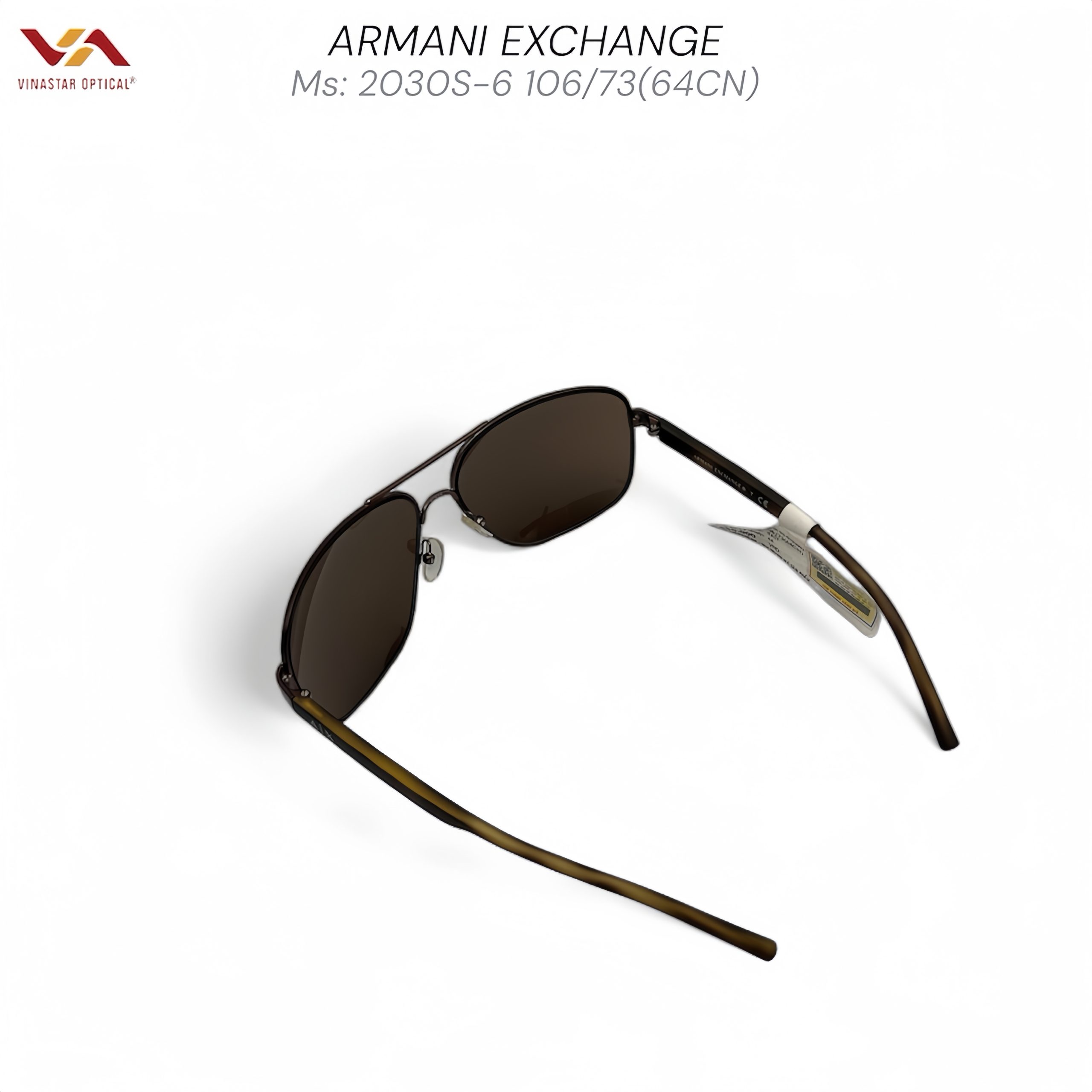 Kính Armani Exchange 2030S - Gọng Nâu Lịch Lãm, Bản Phi Công Oversize (Size 64) - Ảnh 3