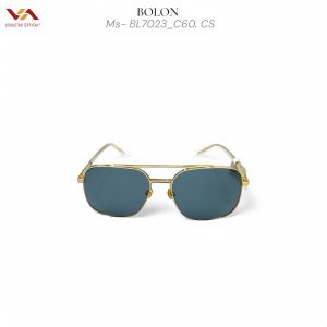 Kính Mát Bolon BL7023 – Kiểu Dáng Navigator Hiện Đại, Gọng Kim Loại Vàng Gold, Tròng Xanh Đen Cổ Điển