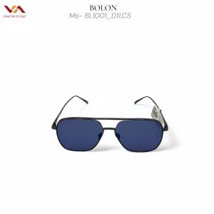 Kính Mát Bolon BL1001 – Kiểu Dáng Navigator Cổ Điển, Gọng Kim Loại Đen Matte, Tròng Xanh Navy Hiện Đại