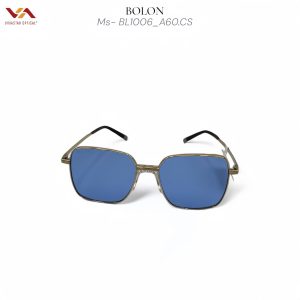 Kính Mát Bolon BL1006 – Kiểu Dáng Square Oversize Sang Trọng, Gọng Kim Loại Vàng Gold, Tròng Xanh Blue Hiện Đại
