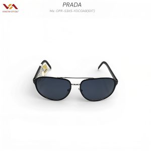 Kính Mát Prada OPR-01US – Thiết Kế Navigator Quyền Lực, Gọng Đen Bản Lớn & Thanh Ngang Độc Bản