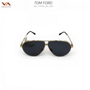 Kính Mát Tom Ford TF734H – Dáng Phi Công Oversized, Gọng Kim Loại Vàng Gold, Tròng Đen Xám Thời Thượng