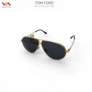 Alternative view of Kính Mát Tom Ford TF734H – Dáng Phi Công Oversized, Gọng Kim Loại Vàng Gold, Tròng Đen Xám Thời Thượng