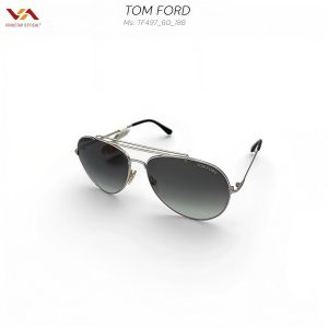 Alternative view of Kính Mát Tom Ford TF497 Indiana – Gọng Kim Loại Bạc, Tròng Xám Khói Gradient Thời Thượng