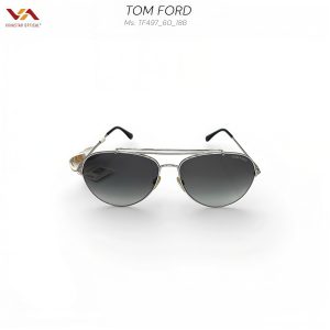 Kính Mát Tom Ford TF497 Indiana – Gọng Kim Loại Bạc, Tròng Xám Khói Gradient Thời Thượng