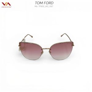 Kính Mát Tom Ford TF652 Ingrid-02 – Gọng Kim Loại Vàng Hồng, Tròng Hồng Khói Gradient Đẳng Cấp