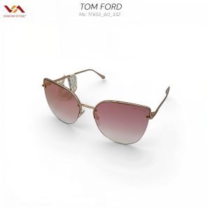 Alternative view of Kính Mát Tom Ford TF652 Ingrid-02 – Gọng Kim Loại Vàng Hồng, Tròng Hồng Khói Gradient Đẳng Cấp
