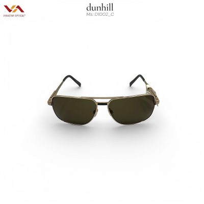 Kính Mát Dunhill D1002-C – Thiết Kế Navigator Cầu Đôi Mạnh Mẽ, Hợp Kim Màu Chì (Gunmetal) Thanh Lịch, Tròng Màu Trà Gradient Thời Thượng