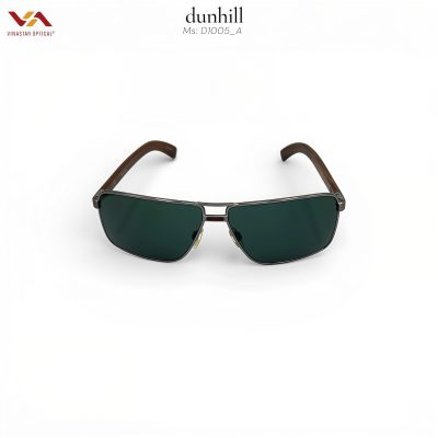 Kính Mát Dunhill D1005_A – Thiết Kế Navigator Cầu Đôi Uy Quyền, Khung Hợp Kim Gunmetal, Càng Gỗ Tự Nhiên Quý Hiếm, Tròng Màu Khói Đơn Sắc Sang Trọng