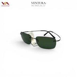 Alternative view of 🕶️ Ventura AIR01_58_C2 | Đỉnh Cao Minimalism – Tròng Xanh Phân Cực & Khung Khoan Siêu Nhẹ